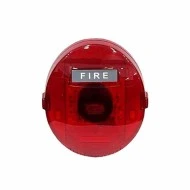 Εσωτερική σειρήνα με φλας 15-30VDC 90db με διάσταση 13.4×3.6×11.2cm κόκκινο χρώμα